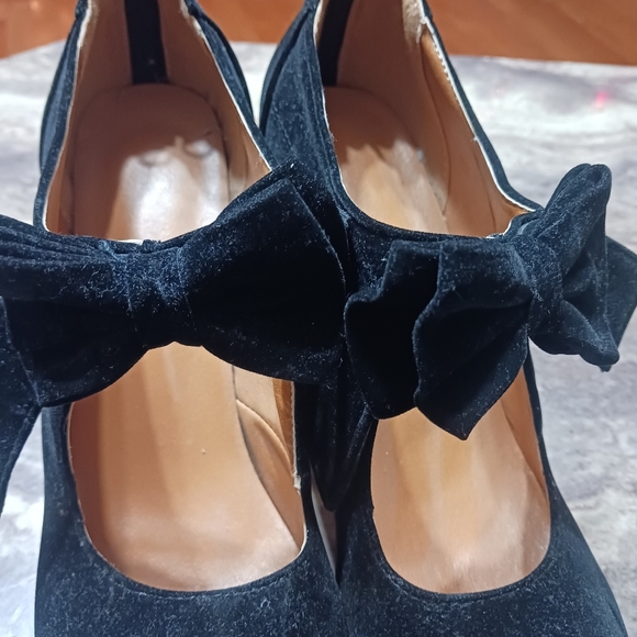 Velvet Heels Bow Mary Jane whimsigoth grunge sexy dark feminine - Picture 8 of 8